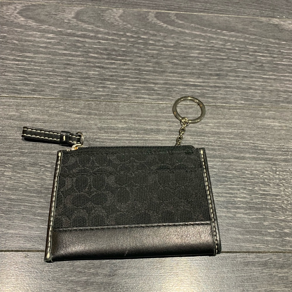 Black Coach Card Wallet - Picture 3 of 4